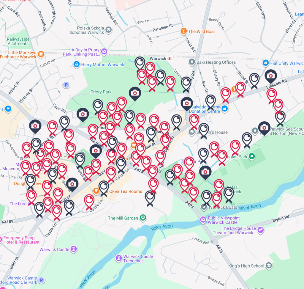 Warwick Treasure Hunt Route